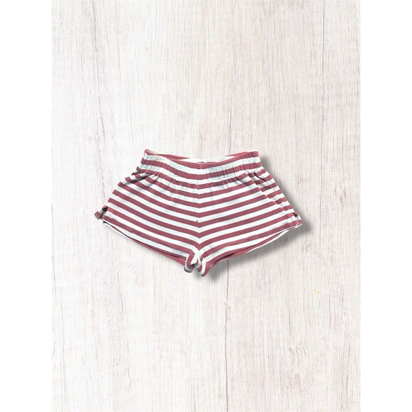Zara | Pink/ White Striped Shorts | 7T - Picture 1 of 4